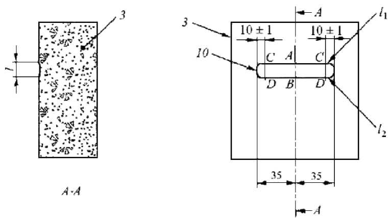 Рисунок В.4 — Схема измерения канавки