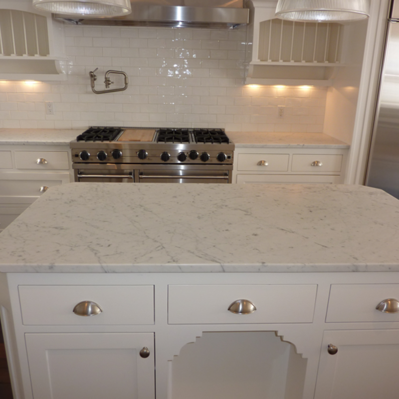 Мраморная столешница BIANCO CARRARA, 1200*600*30