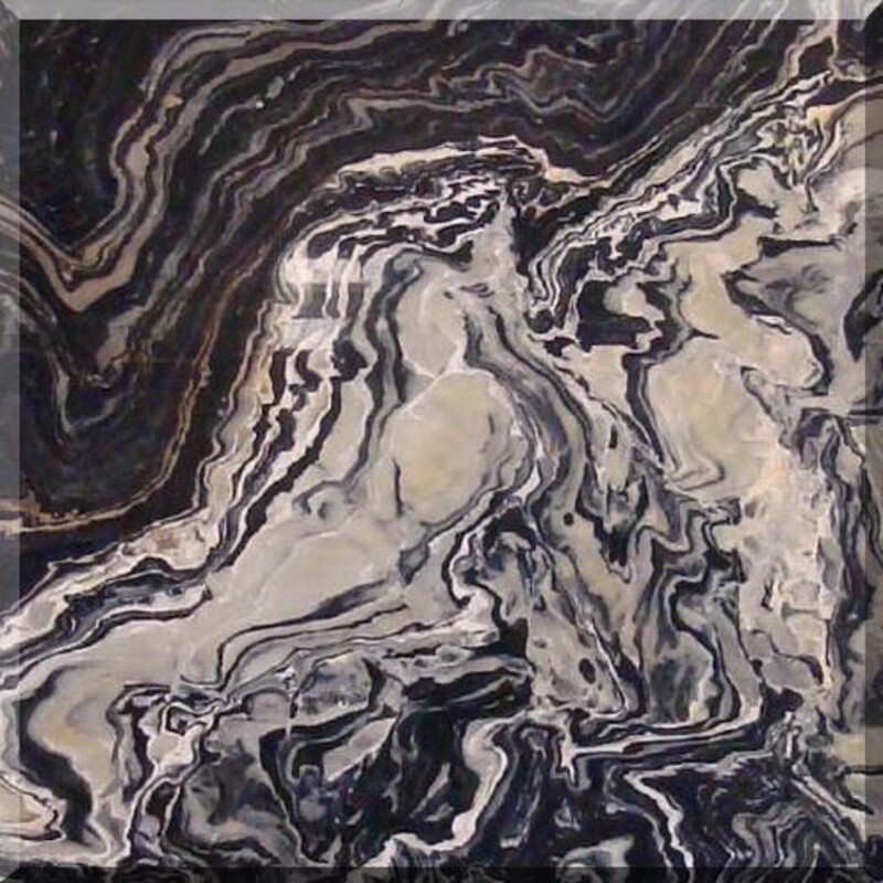Мраморный слэб NERO PICASSO 30 мм