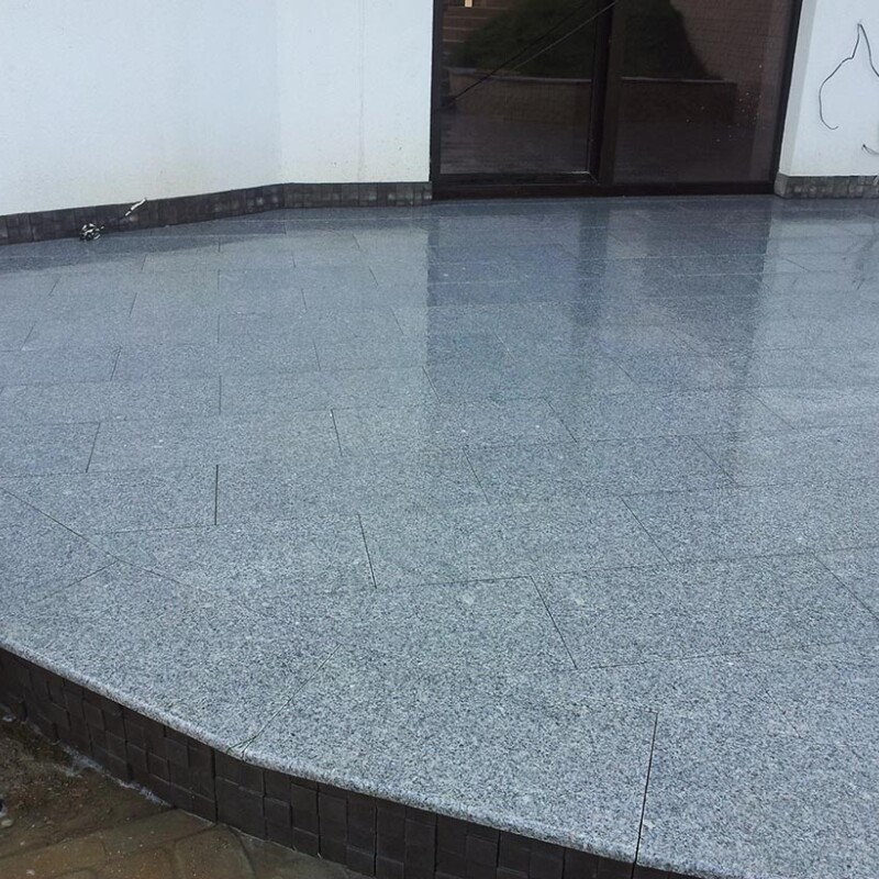 Гранитная плитка Роял Вайт 600*300*30 термо, м2